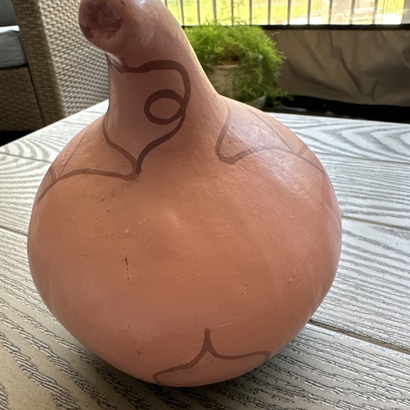 Hand Painted Folk Art Gourd‎ Americana Pig Farm House Country Kitchen 7 X  7" - Picture 6 of 8